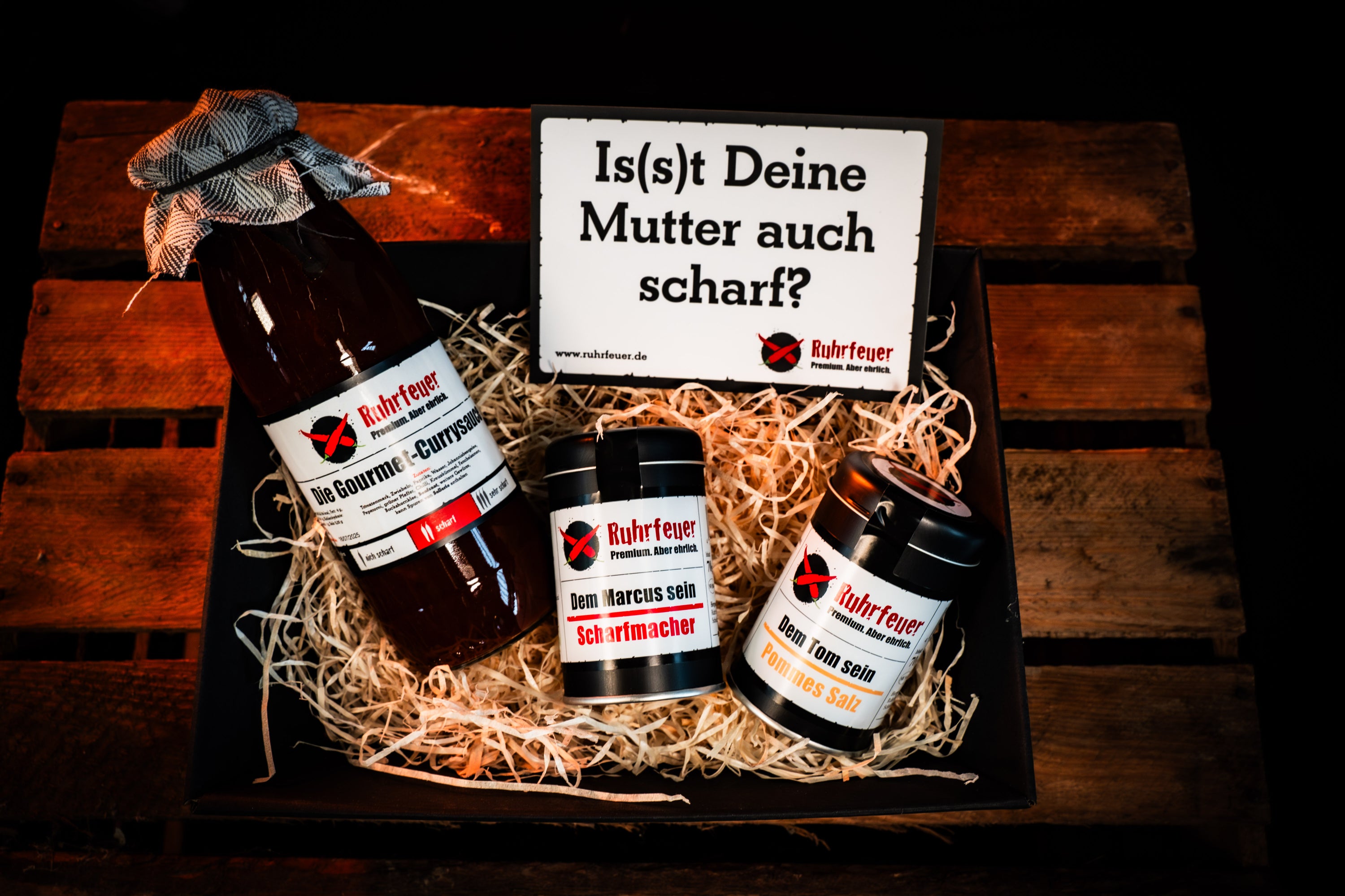 Currywurst Pommes Starterpack – Scharf (Klein)